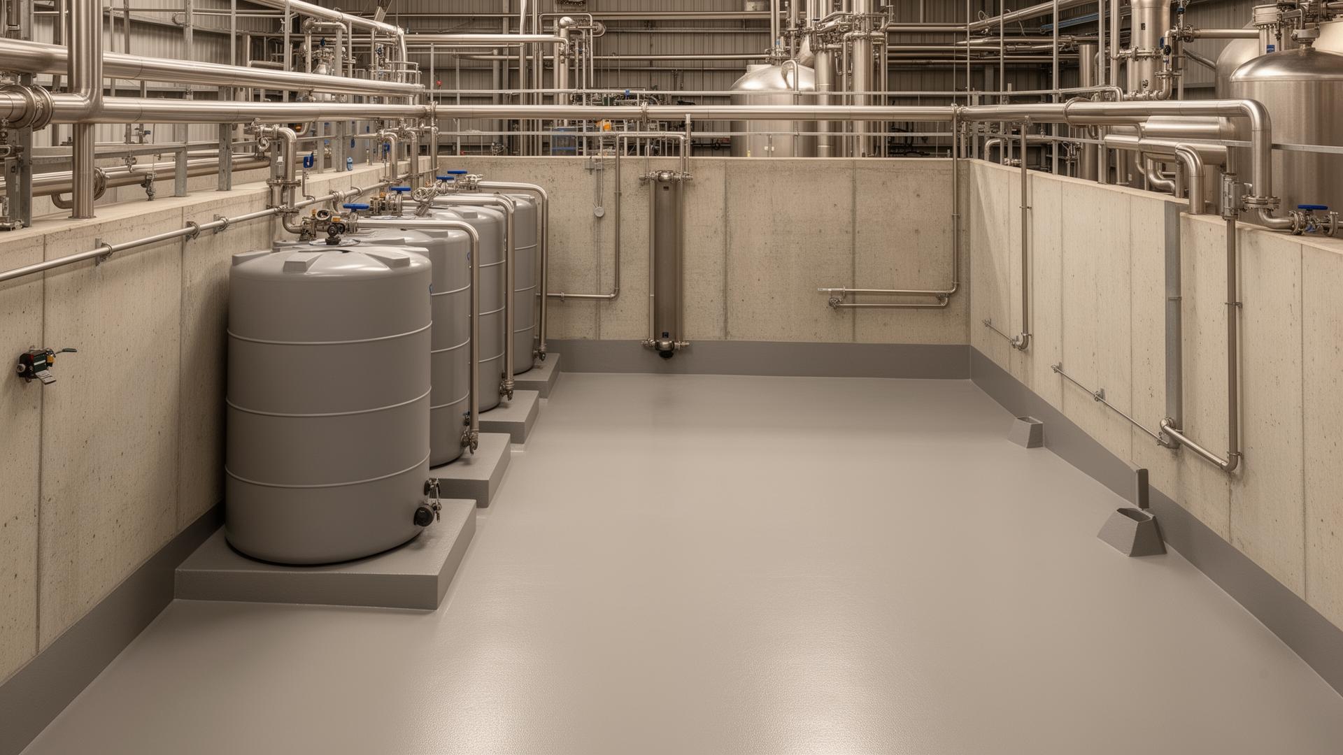 Chemical blender — secondary containment lining